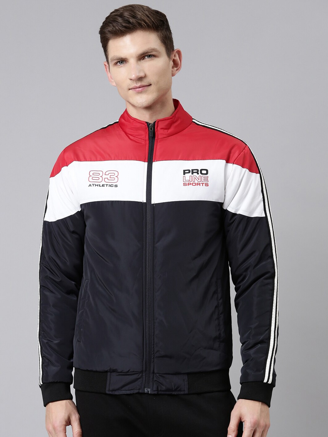 

Proline Active Men Red Colourblocked Training or Gym Bomber