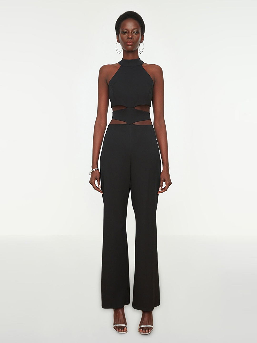 

Trendyol Women Black Halter Neck Basic Jumpsuit