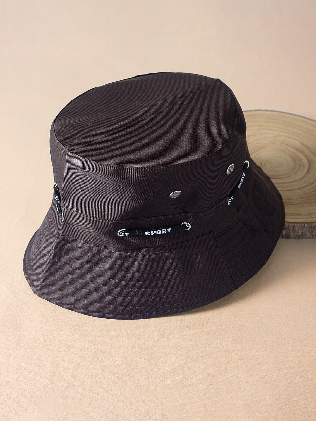 

Golden Peacock Men Brown Solid Pure Cotton Bucket Hat