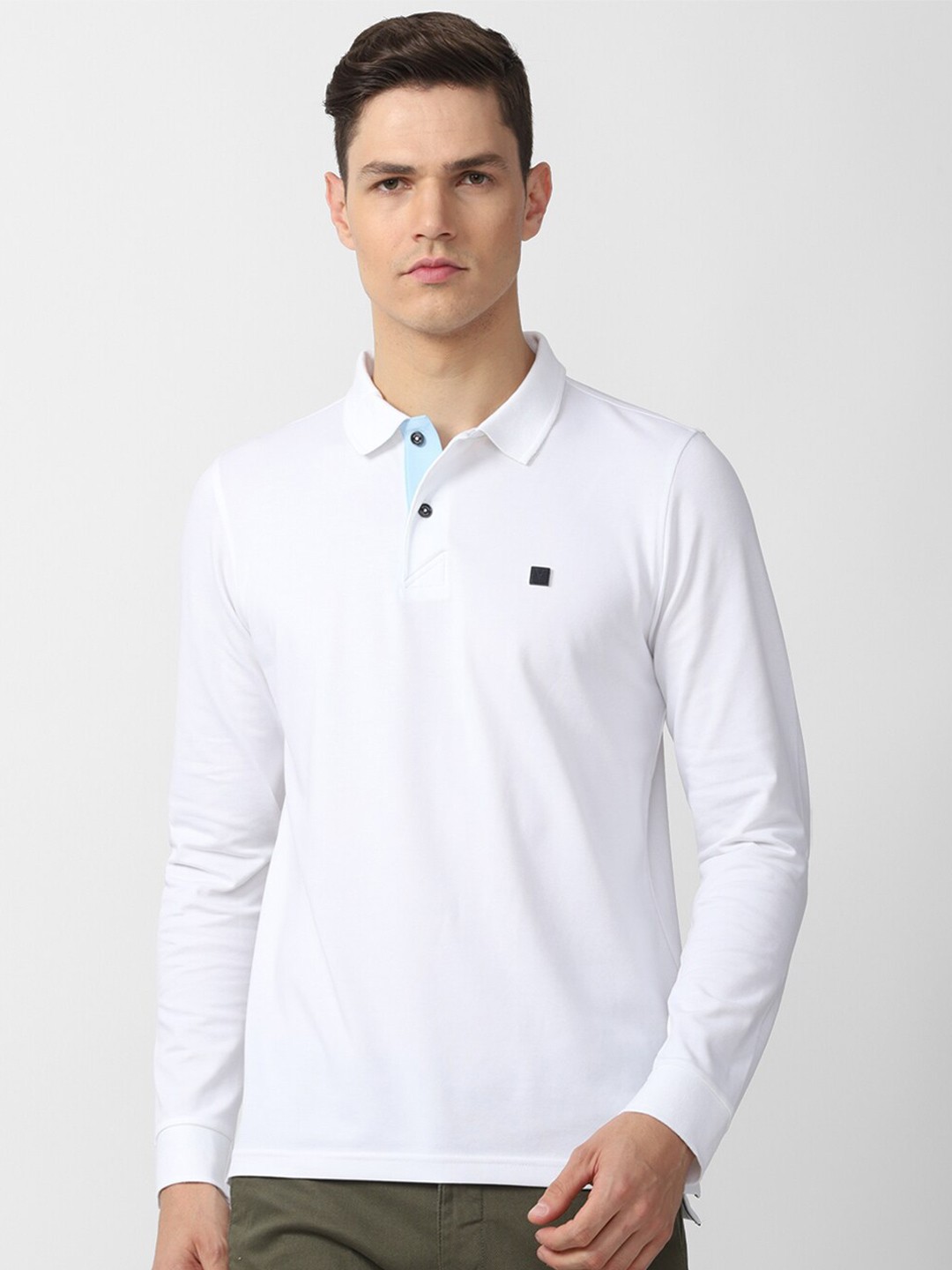 

Van Heusen Sport Men White Polo Collar T-shirt