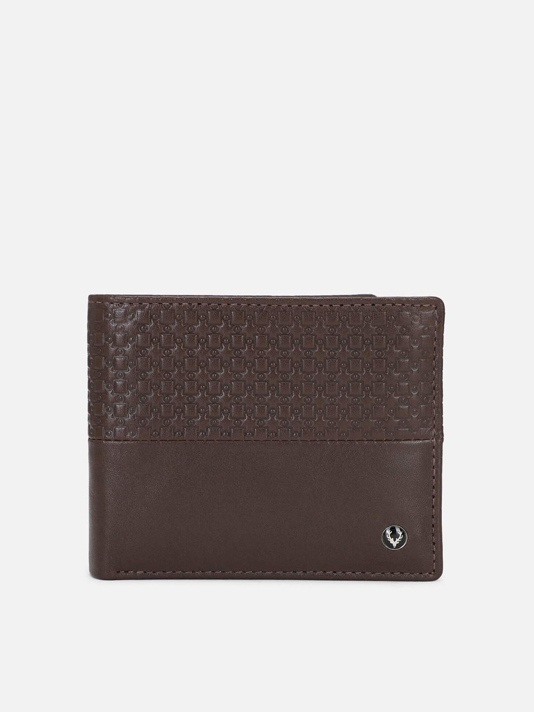 

Allen Solly Men Brown Textured Leather Two Fold Wallet