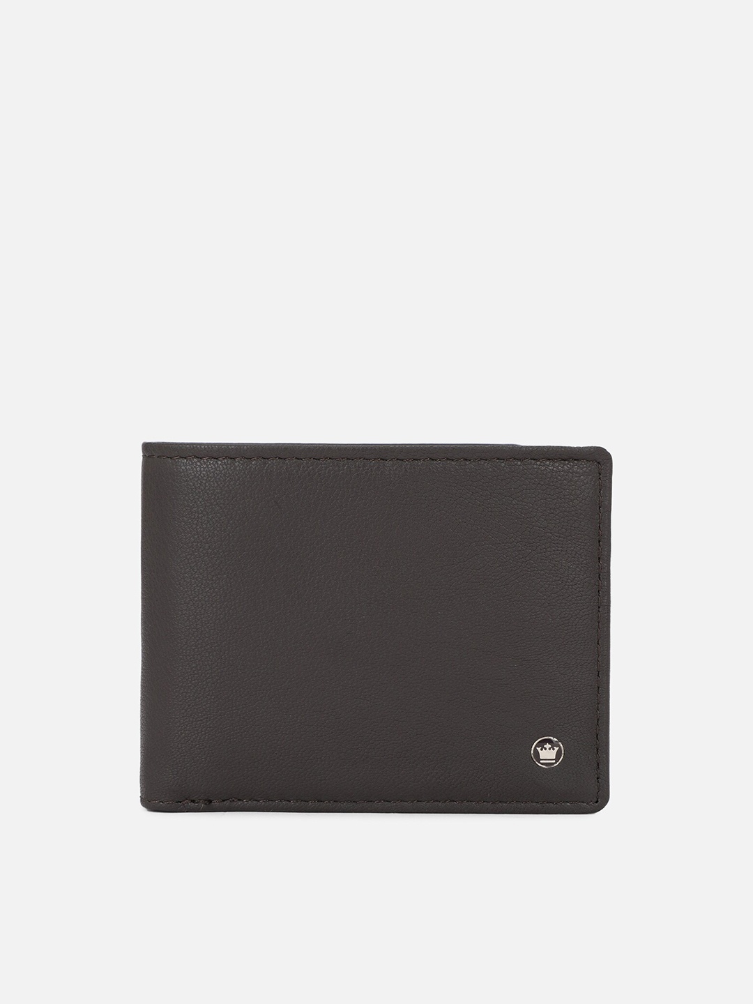 

Louis Philippe Men Grey Leather Two Fold Wallet