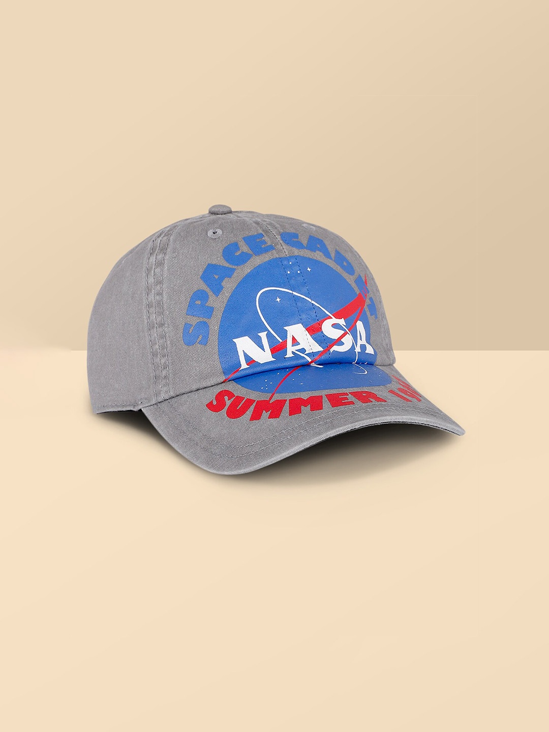 

Free Authority Men Grey NASA printed Caps