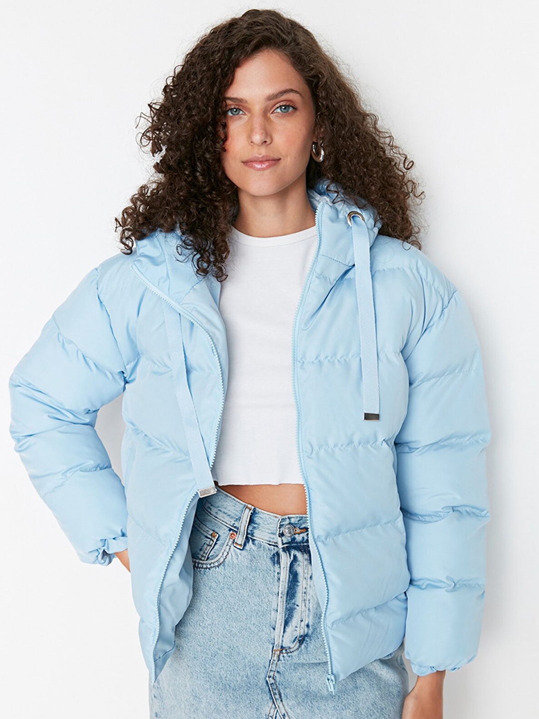 

Trendyol Women Blue Puffer Jacket