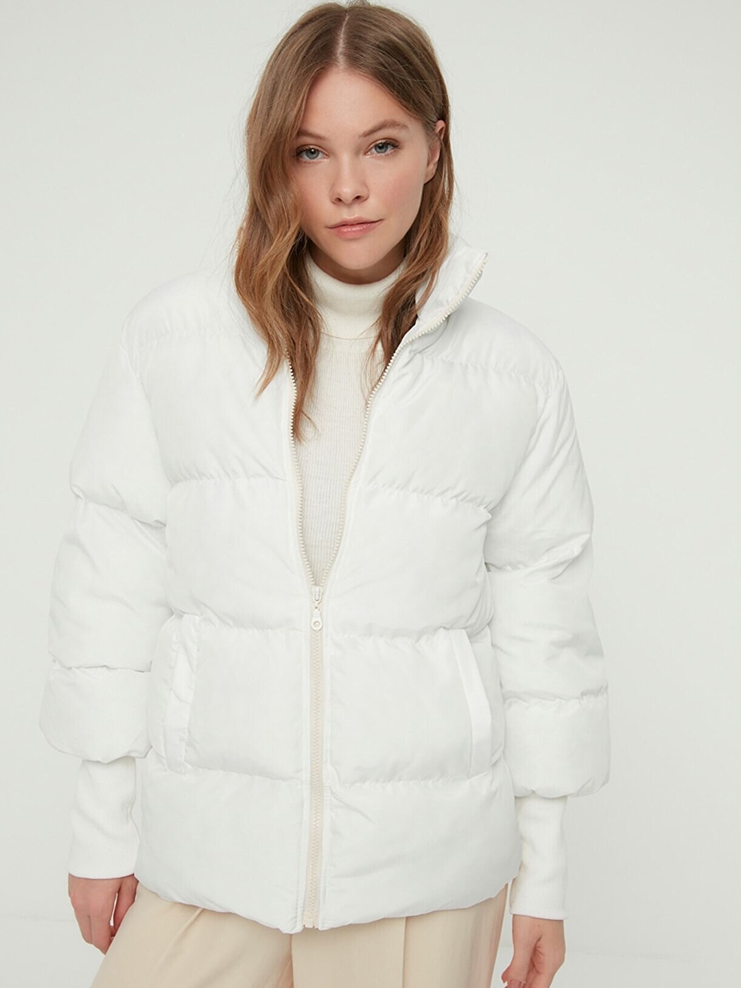 

Trendyol Women Grey Padded Jacket