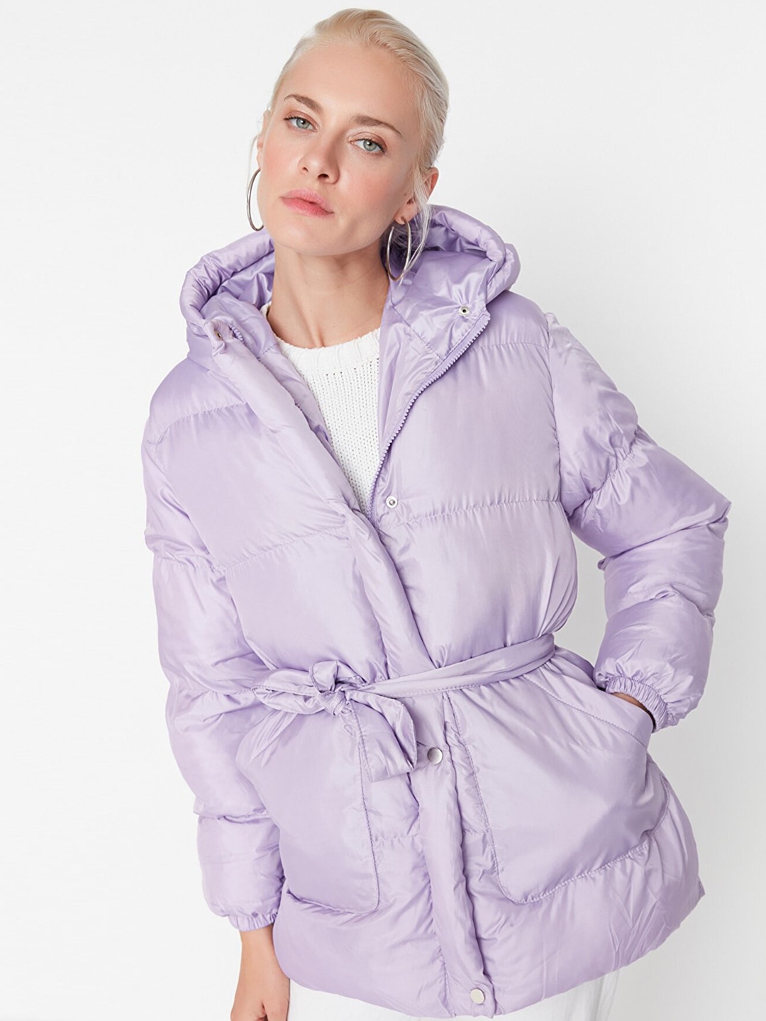 

Trendyol Women Lavender Puffer Jacket