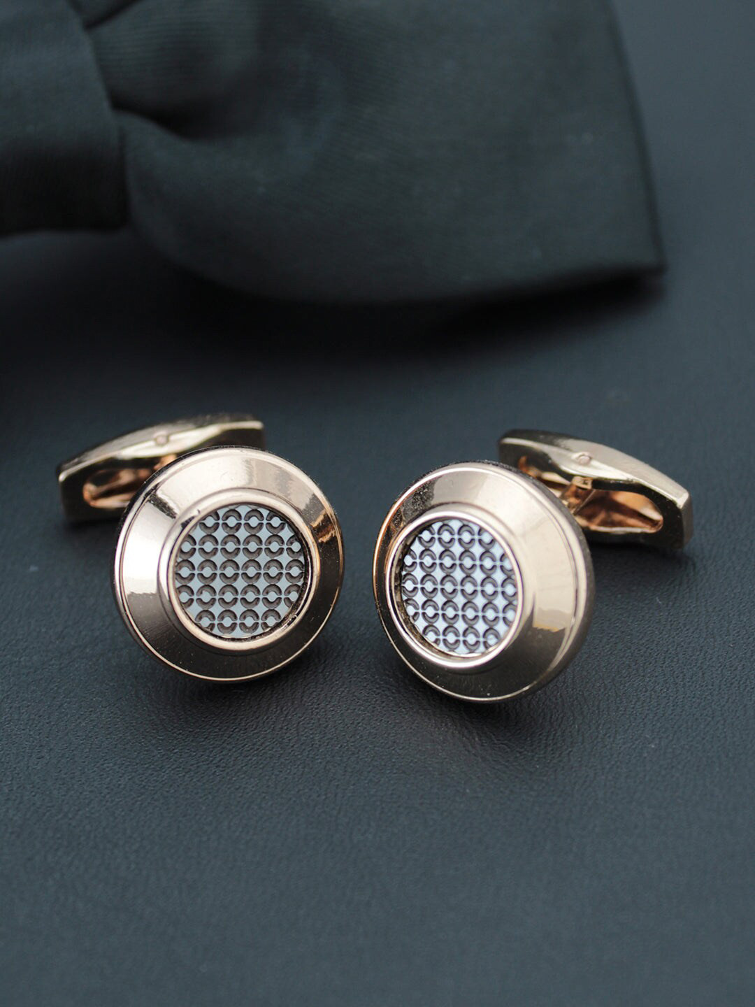 

Kavove Black & Gold-Toned Cufflink