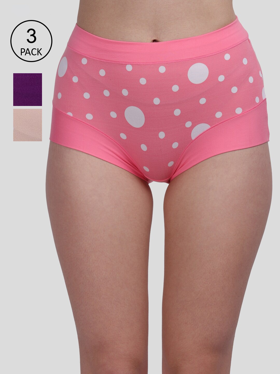 

Amour Secret Women Pack of 3 Printed Hipster Briefs, Assorted