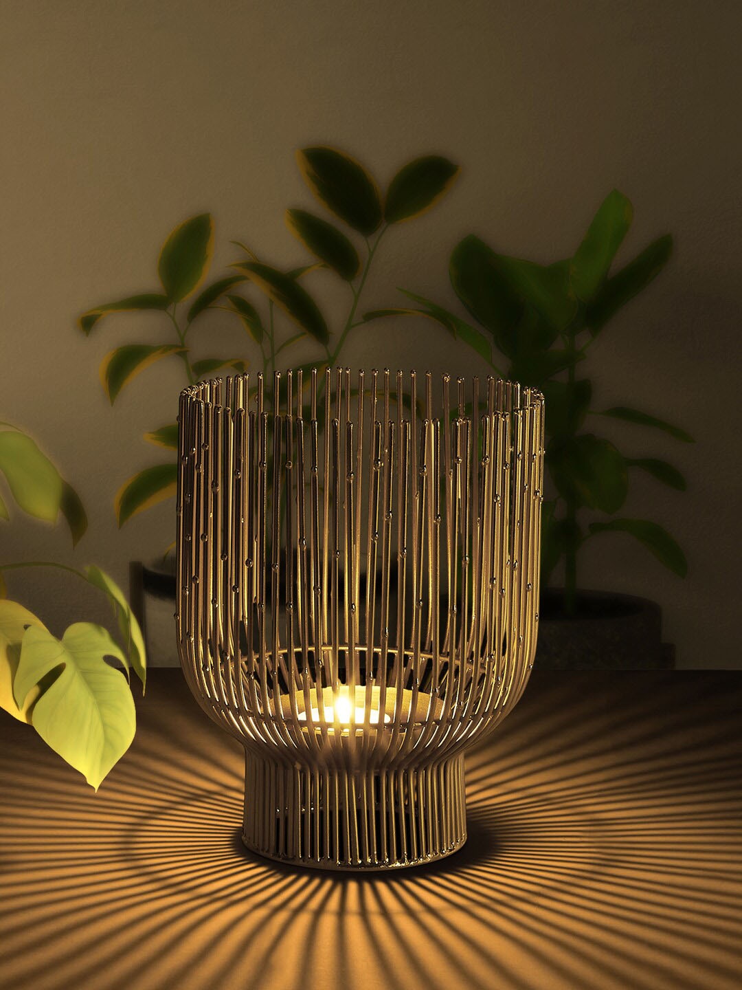 

Living scapes by Pantaloons Gold-Toned Candle Holder