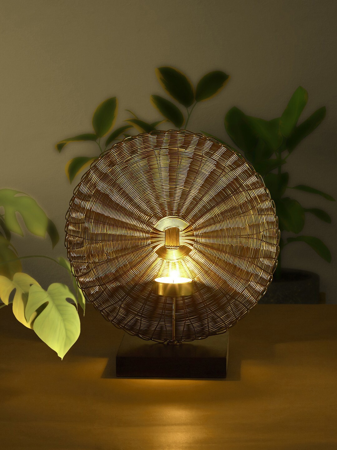 

Living scapes by Pantaloons Gold Toned Candle Holder