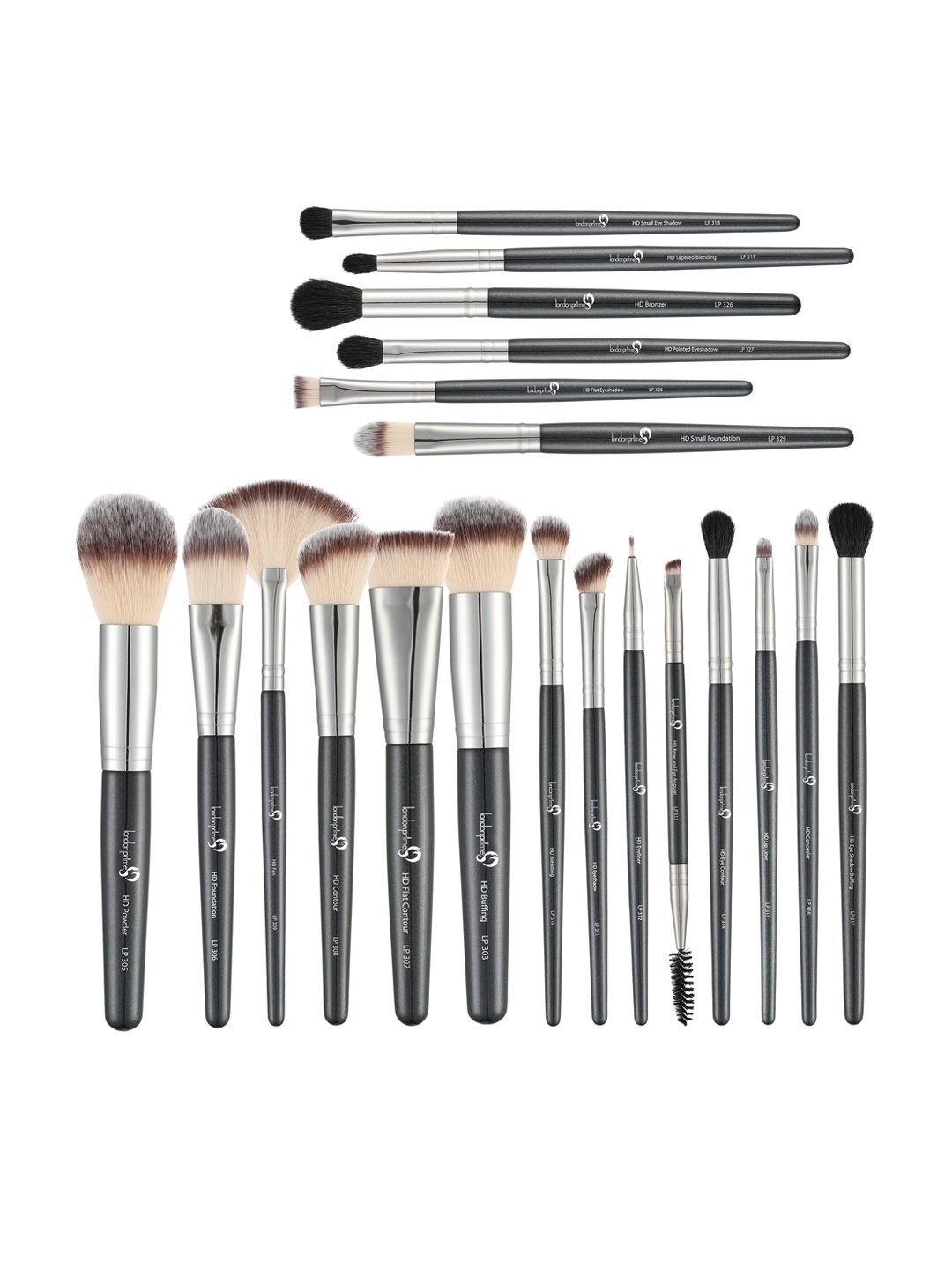 

LONDONPRIME Set of 20 HD Professional Premium Brushes with Holder - Black