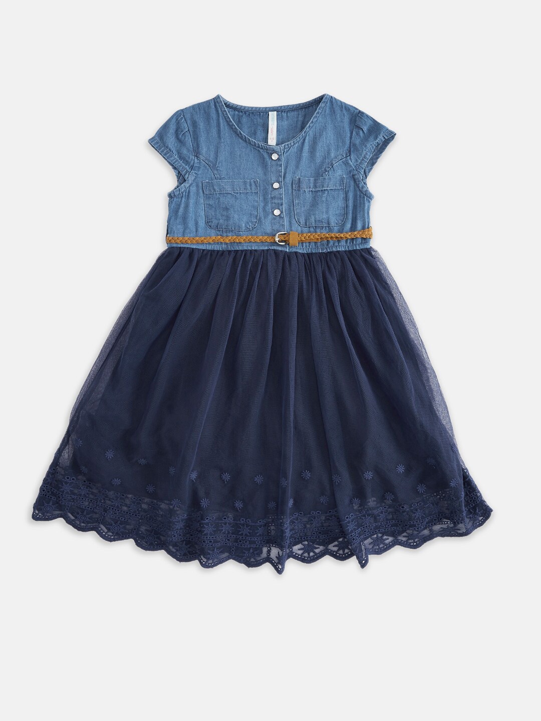 

Pantaloons Junior Kids Girls Navy Blue Dress