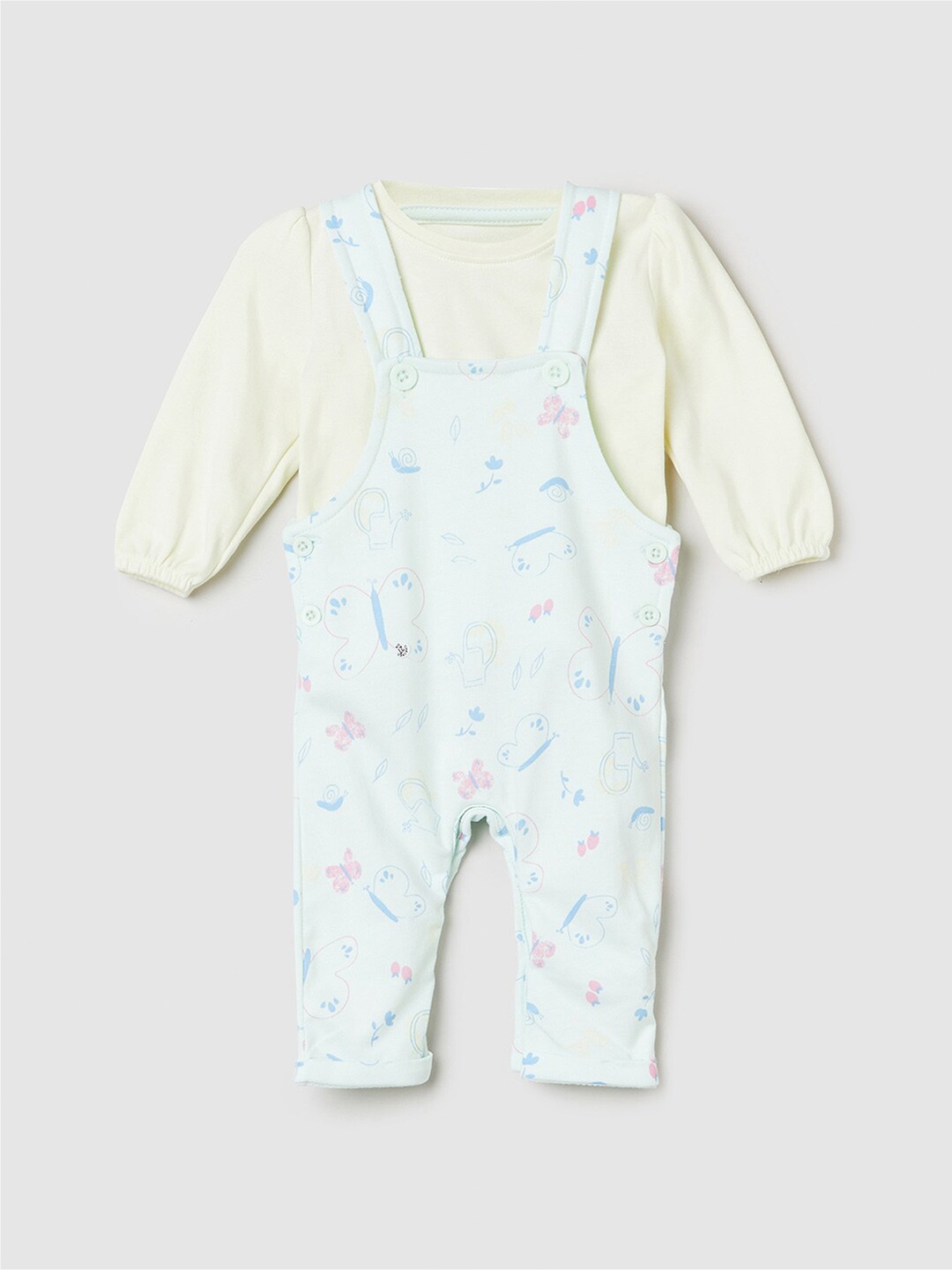 

max Girls Blue & Yellow Top with Trousers