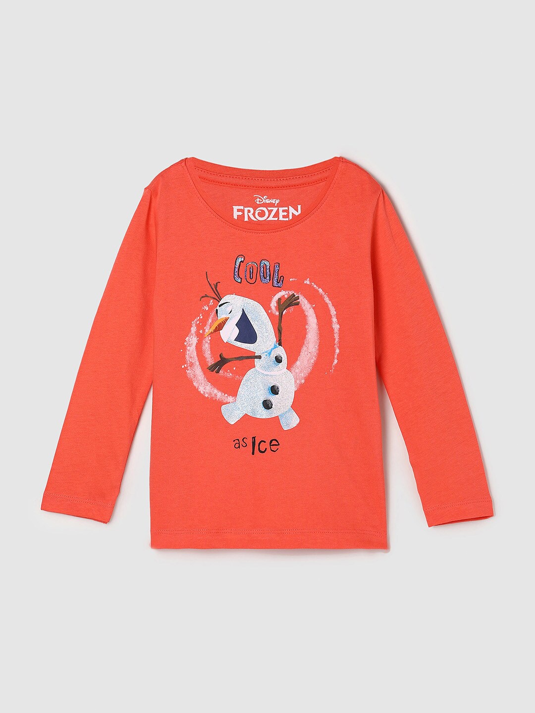 

max Girls Pink Typography Printed Pure Cotton T-shirt