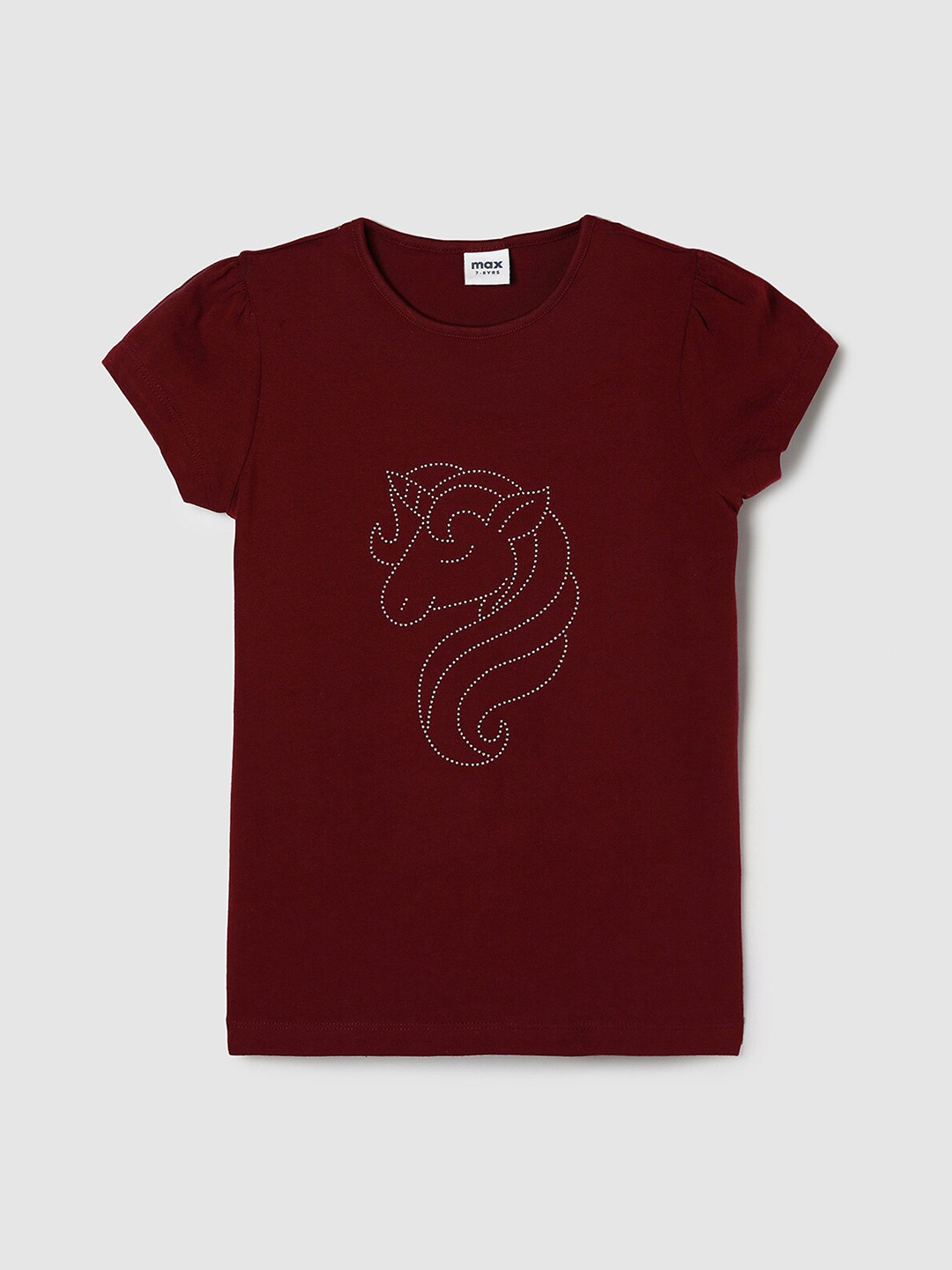 

max Girls Burgundy T-shirt