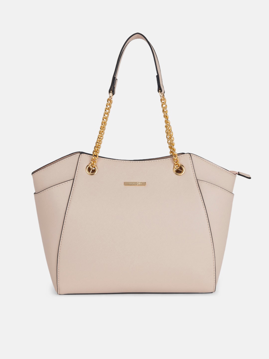 

Forever Glam by Pantaloons Nude-Coloured PU Structured Shoulder Bag