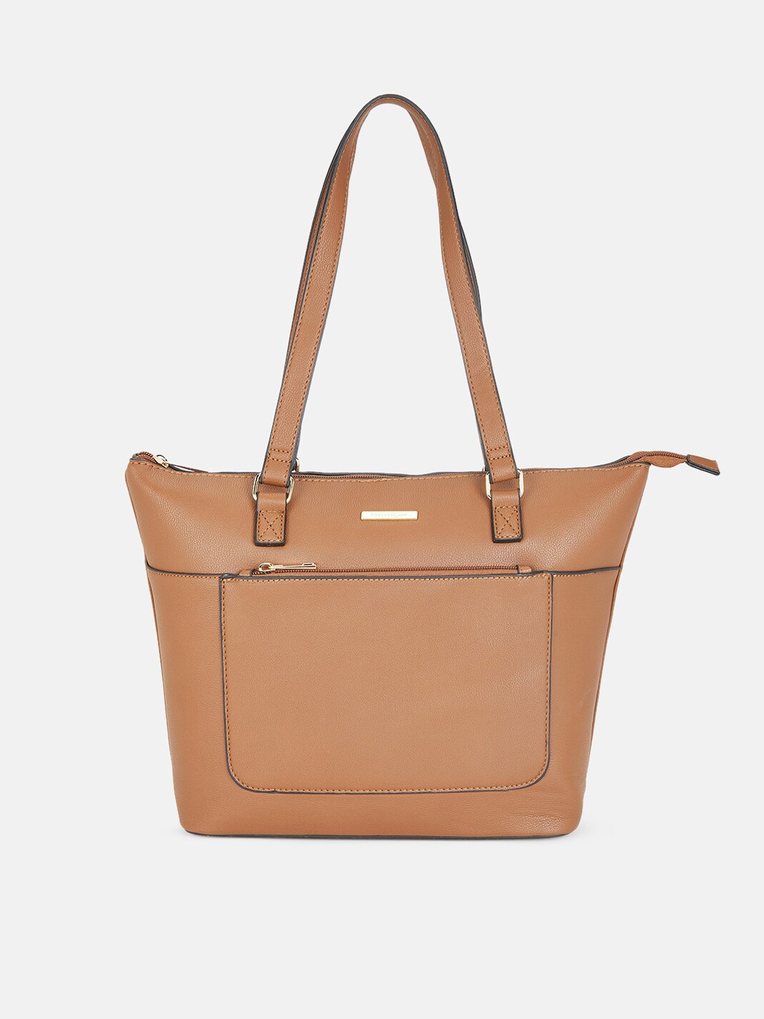 

Forever Glam by Pantaloons Tan PU Structured Shoulder Bag