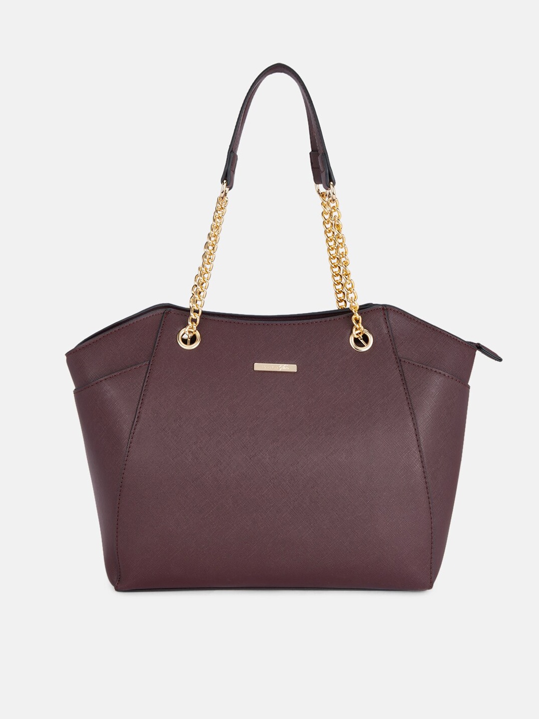 

Forever Glam by Pantaloons Purple PU Structured Shoulder Bag