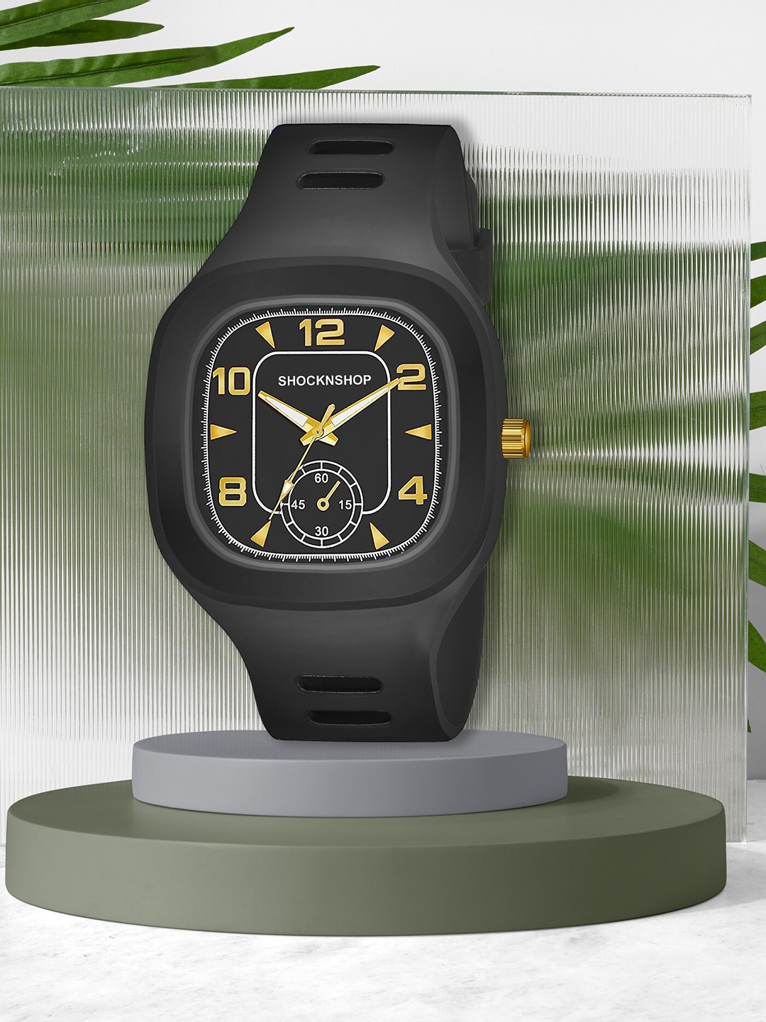 

Shocknshop Unisex Black Printed Dial & Black Straps Analogue Watch
