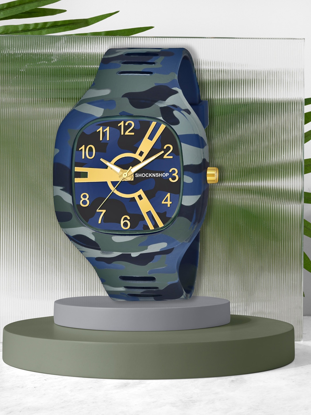 

Shocknshop Unisex Blue Printed Dial & Blue Straps Analogue Silicon Watch