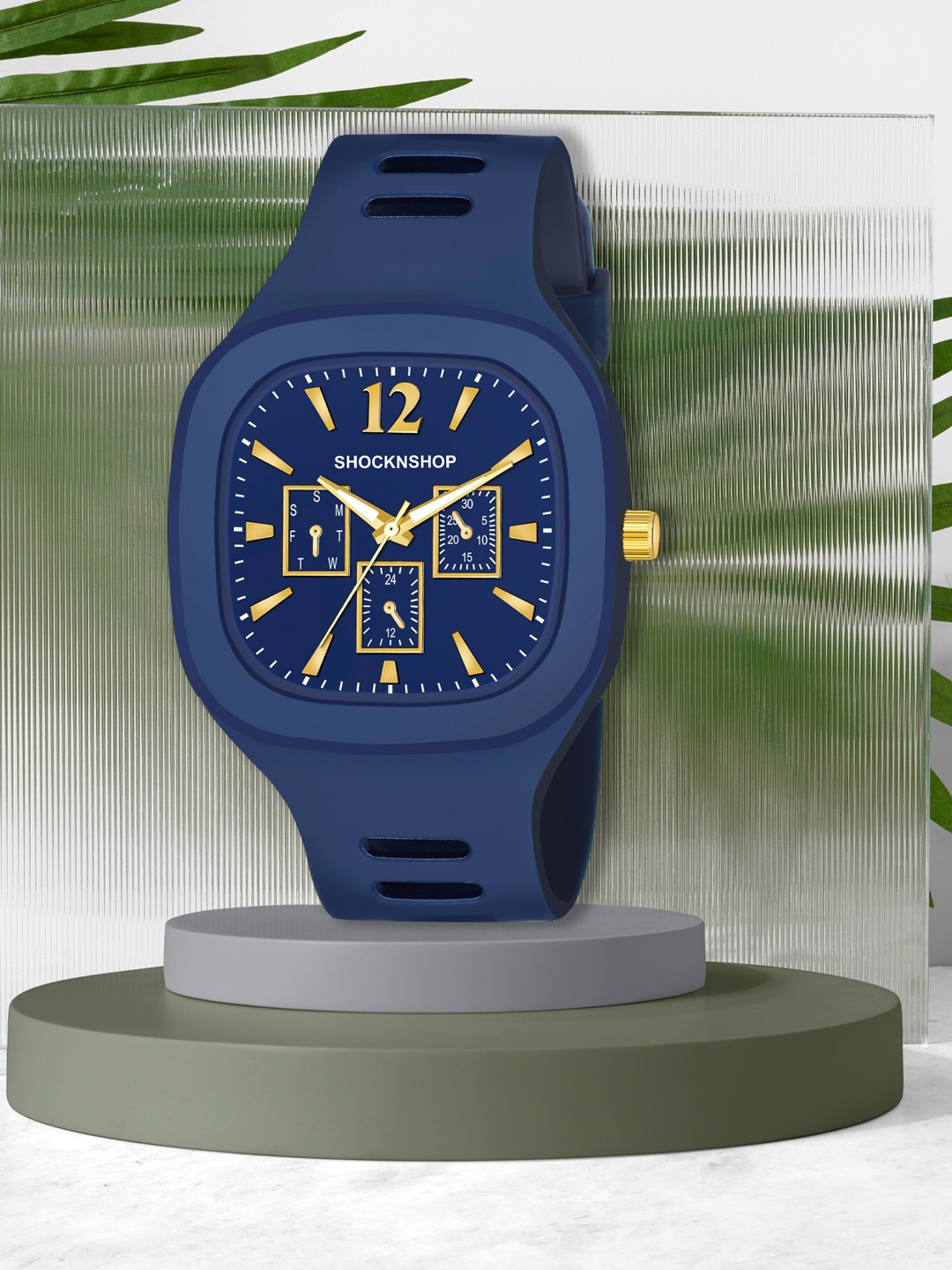 

Shocknshop Unisex Blue Dial & Blue Straps Square Analogue Watch- W05BLU