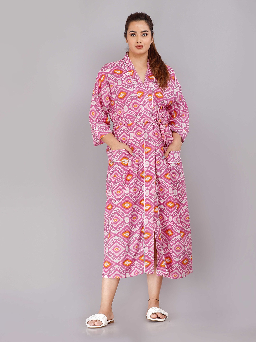 

SHOOLIN Women Pink Printed Nightdress