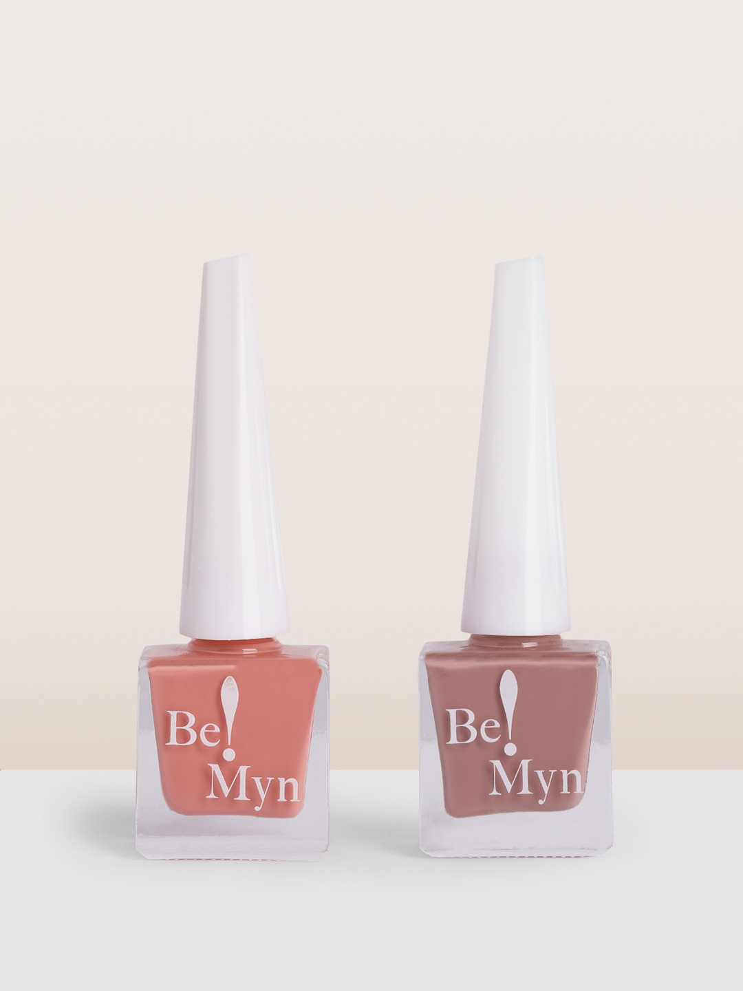 

Be!Myn Set of 2 Nail Lacquer 16ml - Caramel Coral & Brown Nude