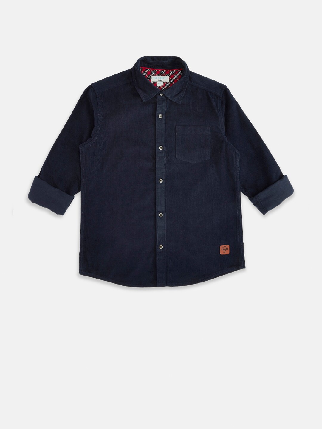 

Pantaloons Junior Boys Navy Blue Corduory Casual Shirt