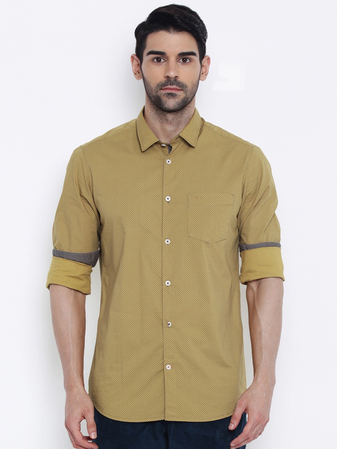 

ColorPlus Men Yellow Casual Shirt