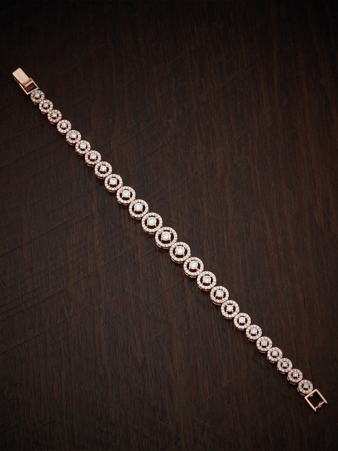 

Kushal's Fashion Jewellery Women White Rose Gold-Toned Link Bracelet