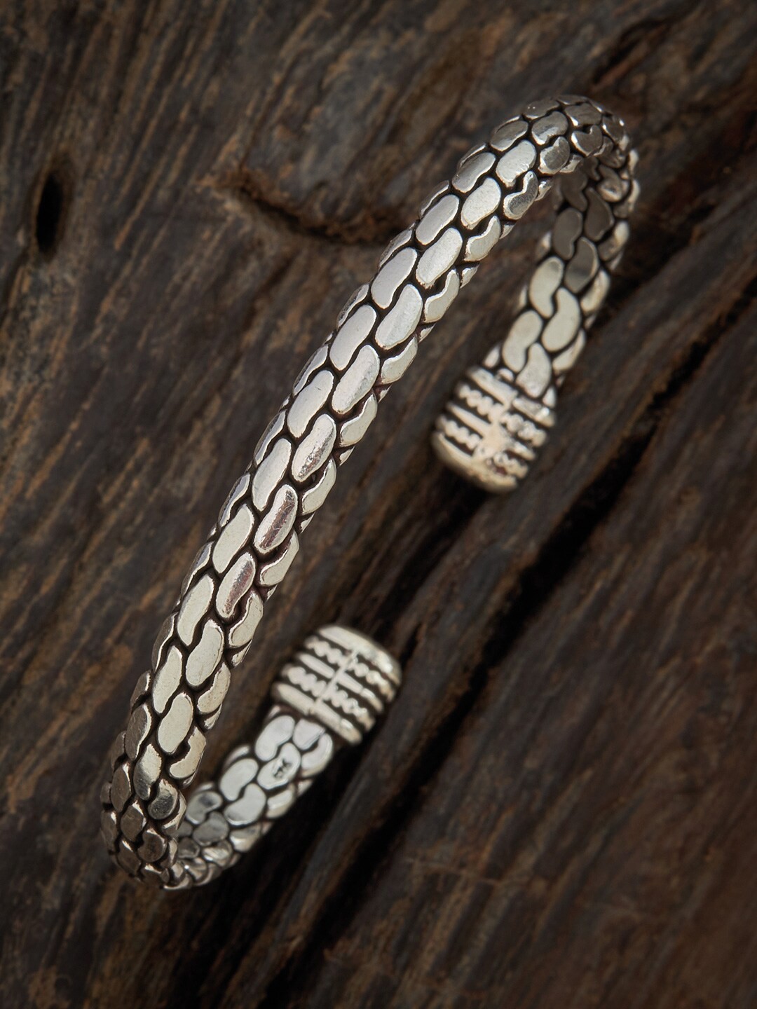

Kushal's Fashion Jewellery 92.5 Sterling Silver Adjustable Bangle