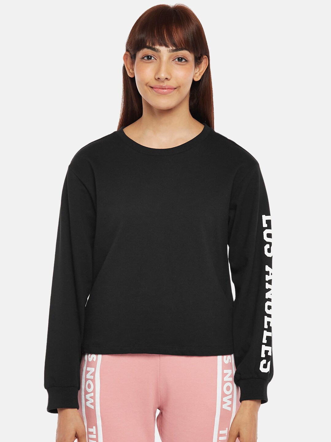 

Ajile by Pantaloons Women Black Sweatshirt