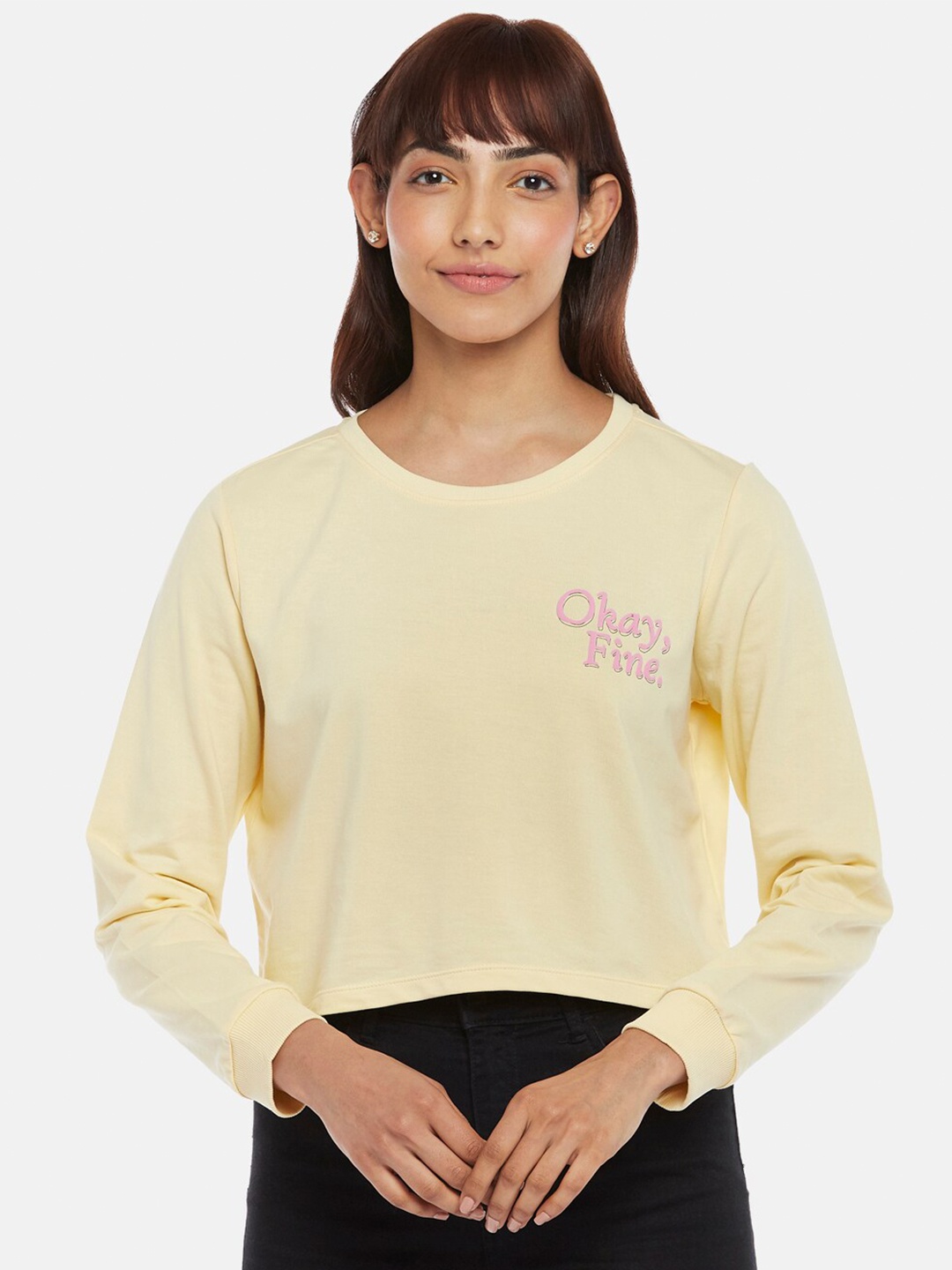 

Honey by Pantaloons Women Cream-Coloured Sweatshirt