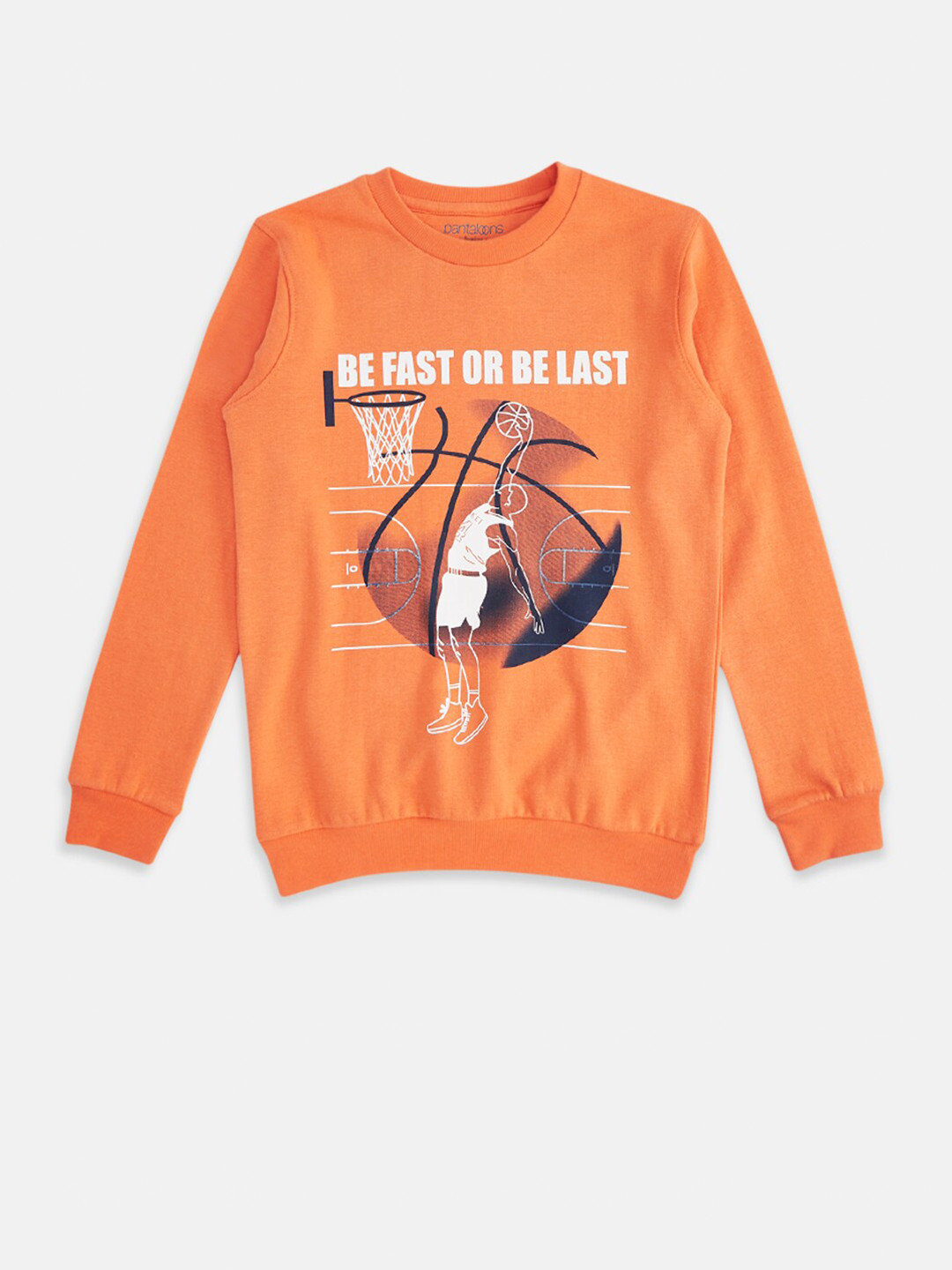 

Pantaloons Junior Boys Orange Printed Sweatshirt