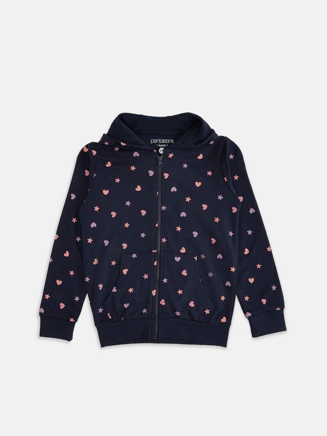 

Pantaloons Junior Girls Navy Blue Cotton Printed Sweatshirt