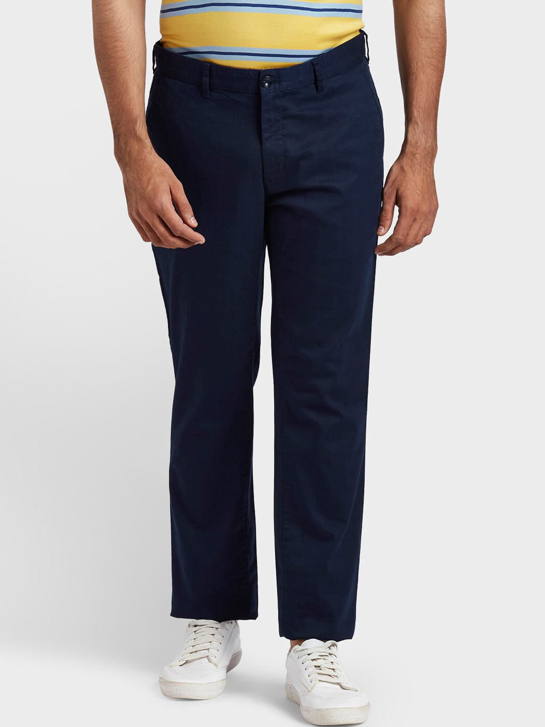 

ColorPlus Men Blue Cotton Trousers