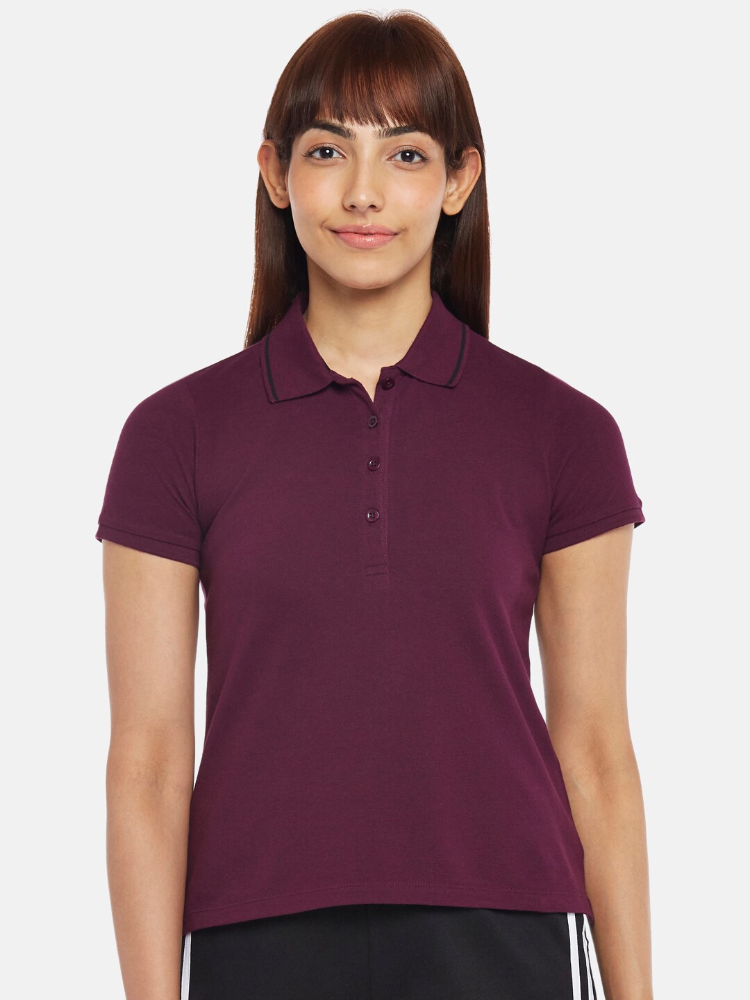

Ajile by Pantaloons Purple Shirt Style Top