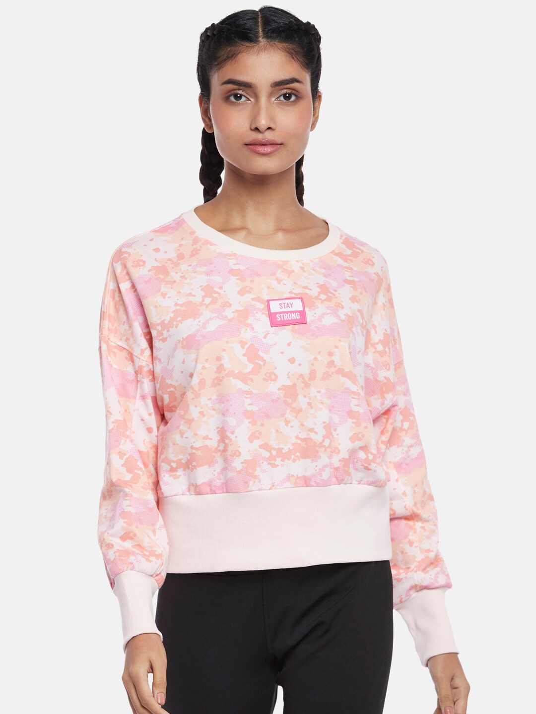 

Ajile by Pantaloons Women Pink Printed Sweatshirt