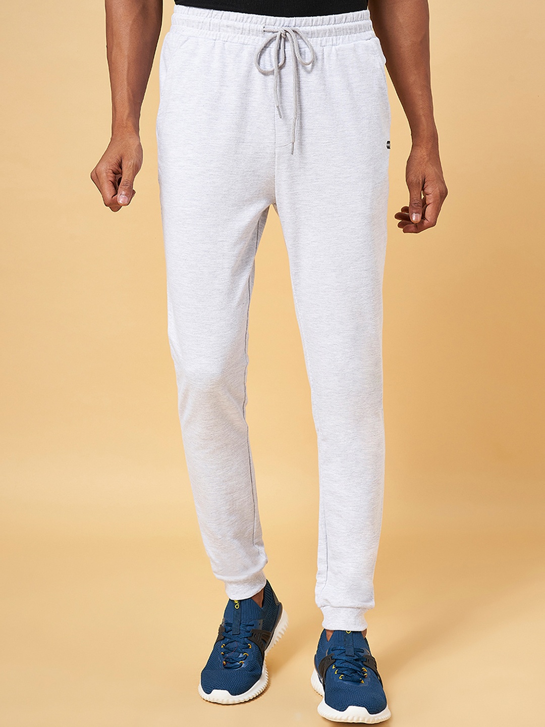 

Ajile by Pantaloons Men Grey Melange Solid Slim-Fit Joggers