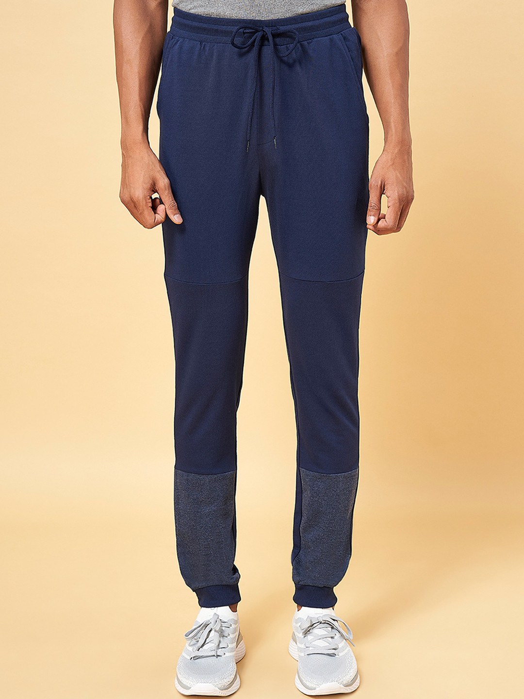 

Ajile by Pantaloons Men Navy Blue Solid Slim Fit Joggers