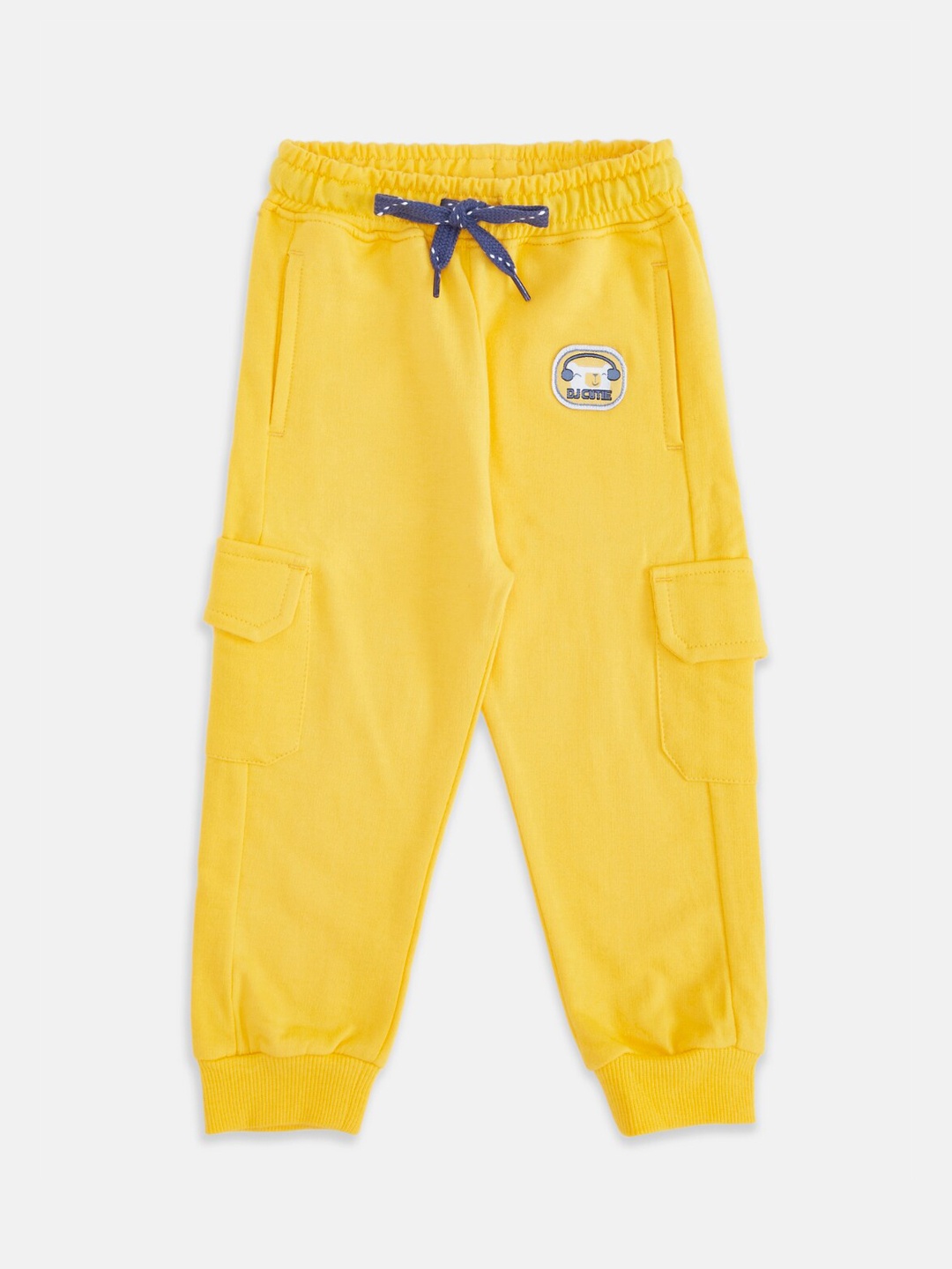 

Pantaloons Baby Boys Yellow Solid Cotton Jogger