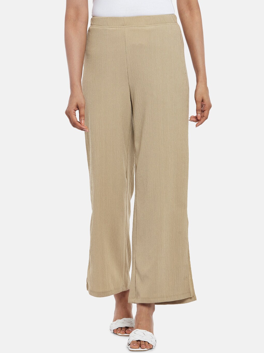 

Honey by Pantaloons Women Khaki High-Rise Trousers