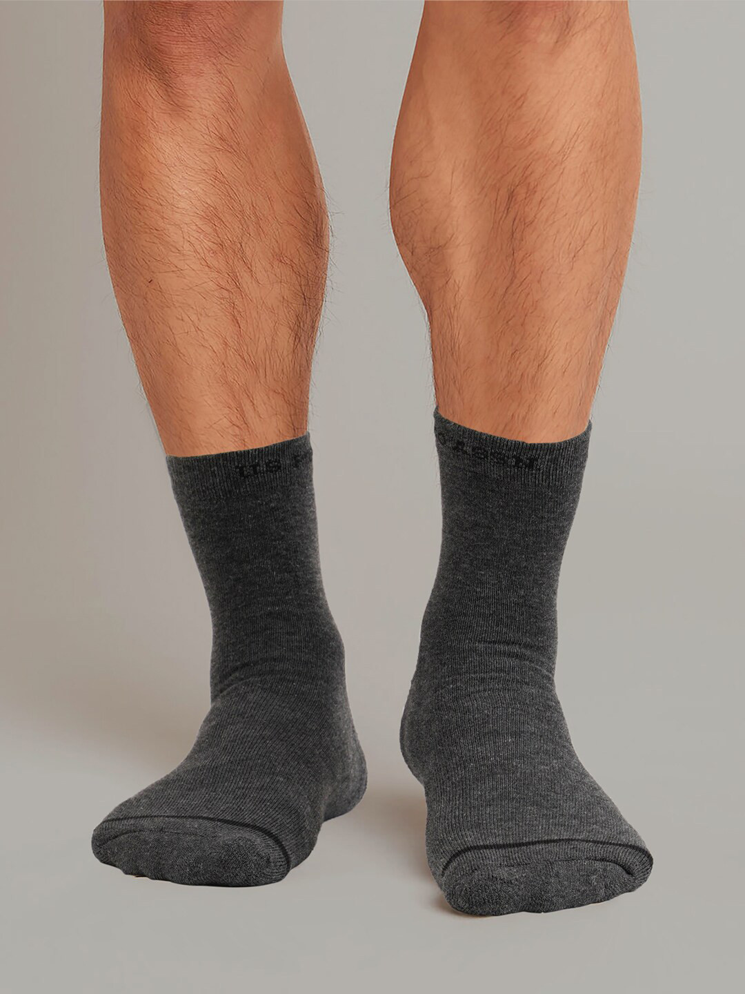 

U.S. Polo Assn. Men Calf-Length Cotton Socks, Grey