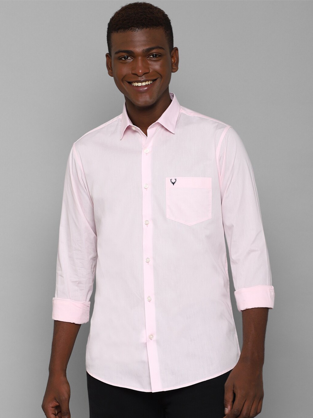 

Allen Solly Men Pink Slim Fit Casual Shirt