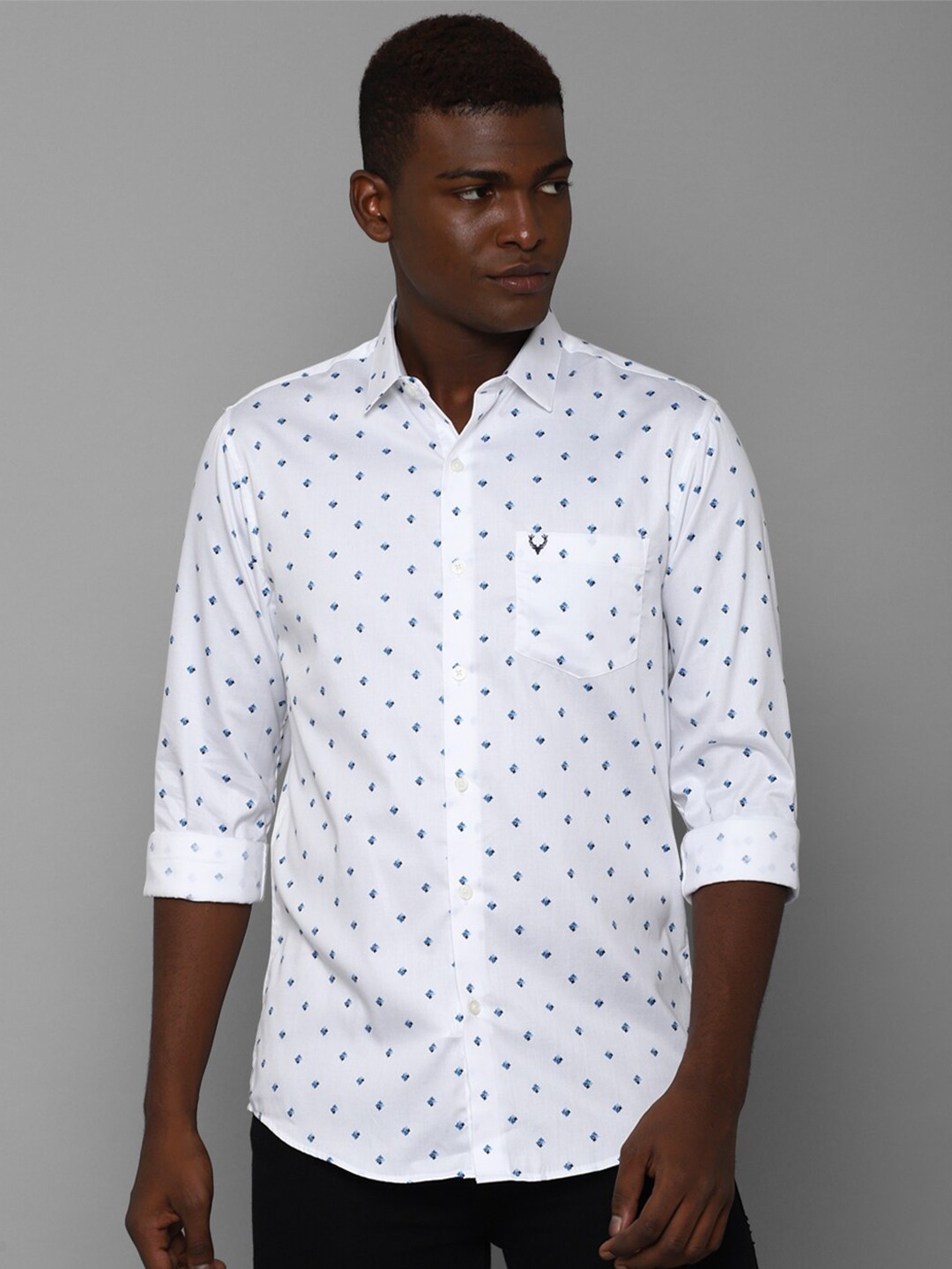 

Allen Solly Men White Slim Fit Printed Casual Shirt