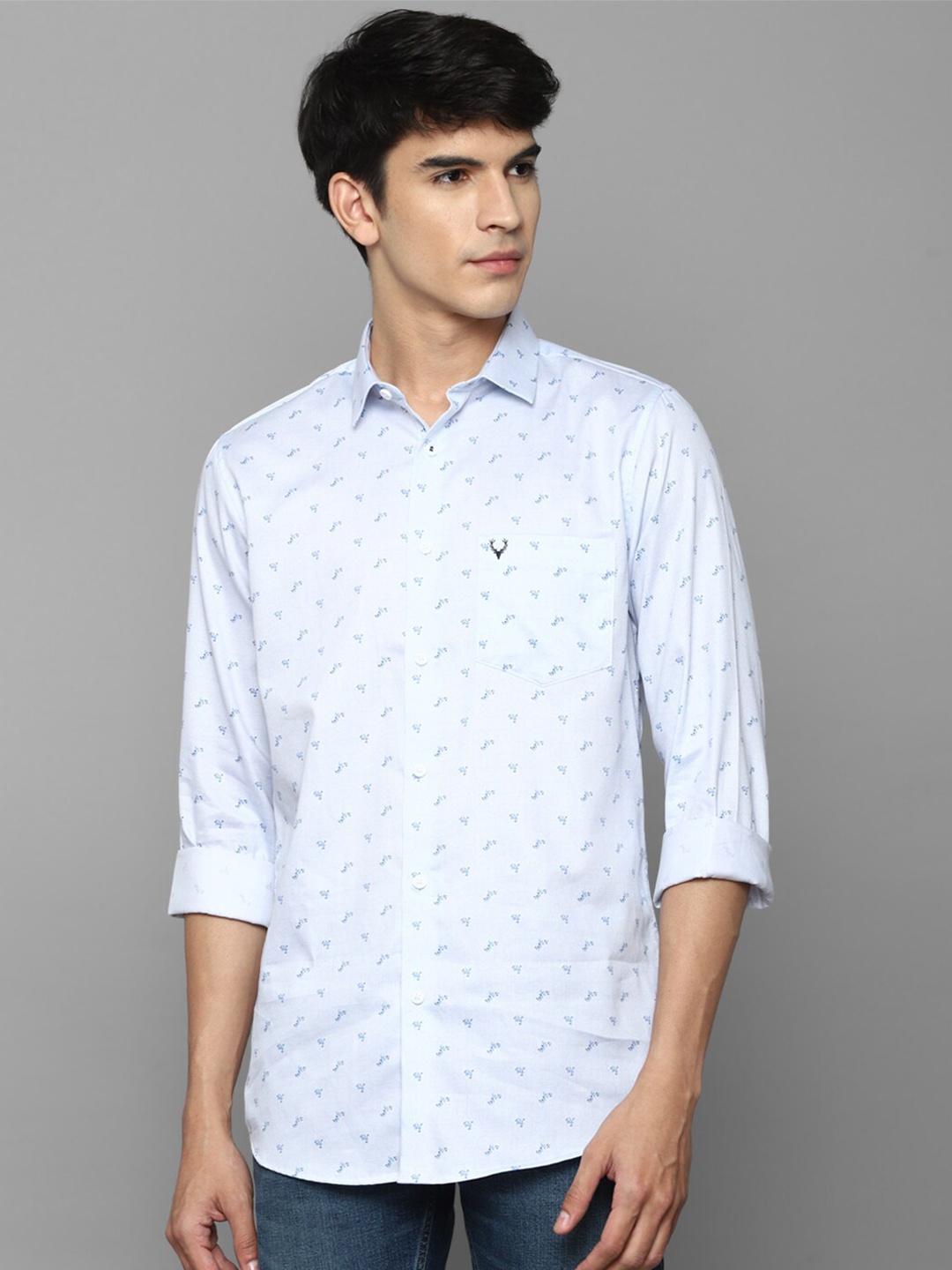

Allen Solly Men Blue Slim Fit Floral Printed Casual Shirt