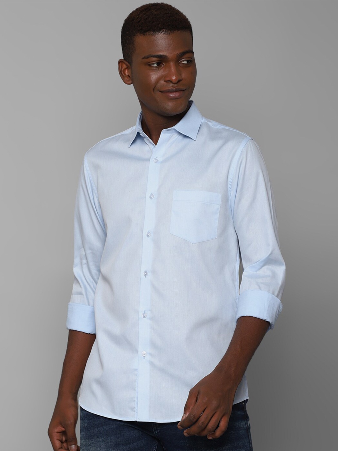 

Allen Solly Men Blue Slim Fit Casual Cotton Shirt