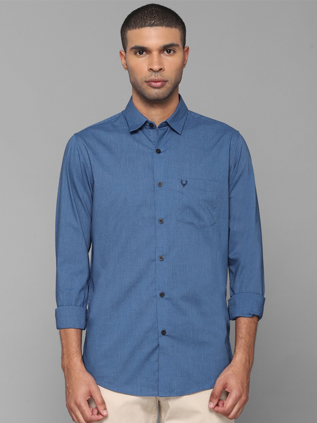 

Allen Solly Men Blue Slim Fit Printed Casual Shirt