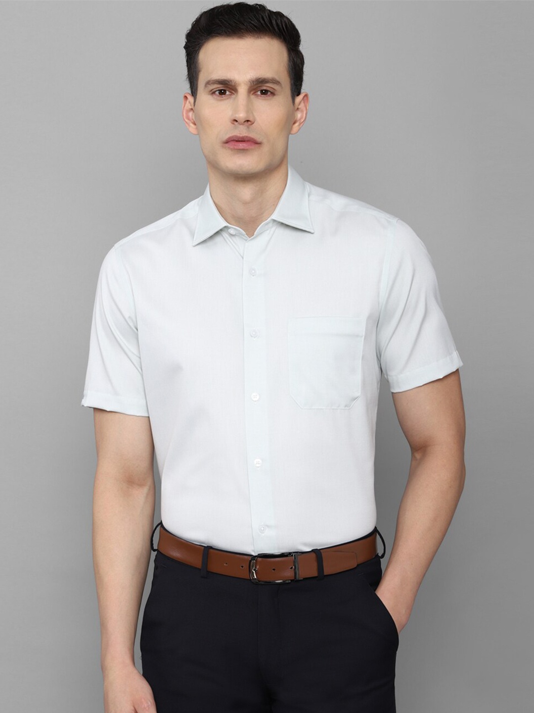 

Louis Philippe Men White Printed Formal Shirt