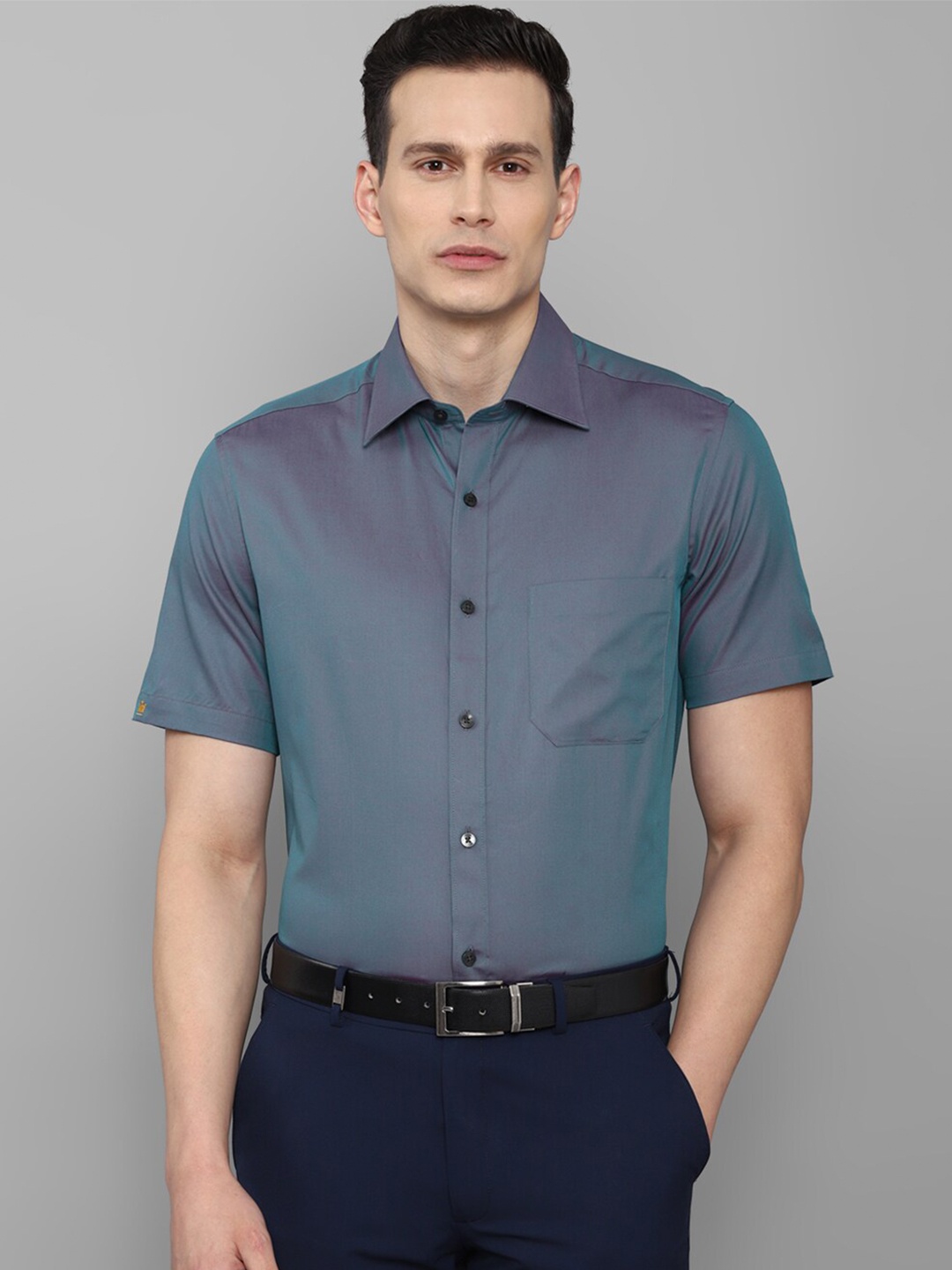 

Louis Philippe Men Blue Formal Shirt